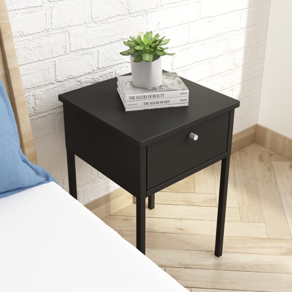 Metal Nightstand with Drawer
