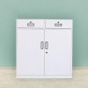 1 Steel Low Cabinet with Drawers & Doors-001