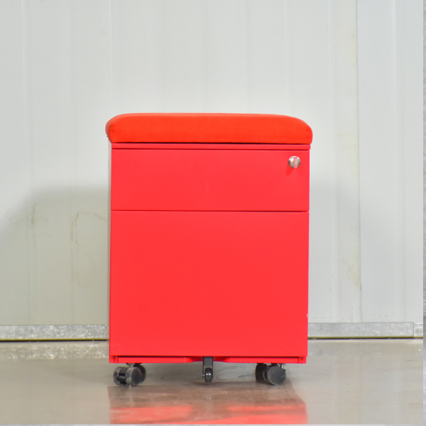 Mobile File Cabinet with Cushion Seat