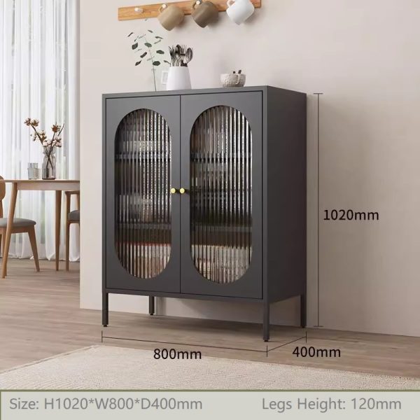 Glass Display Cabinet with Doors-001