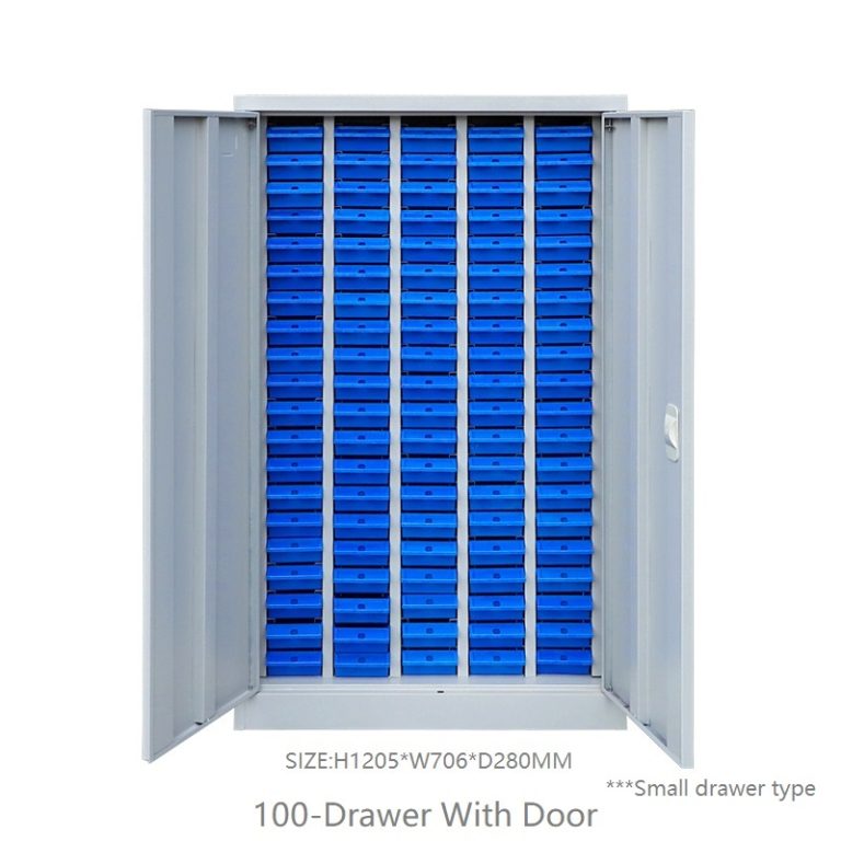 Small Components Storage 🔍 SEO Title: Steel Parts Cabinet with 100 Plastic Drawers – Small ...