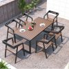 Outdoor Table and Bench Set-001
