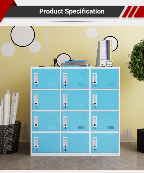 12 Door Steel Backpack Locker