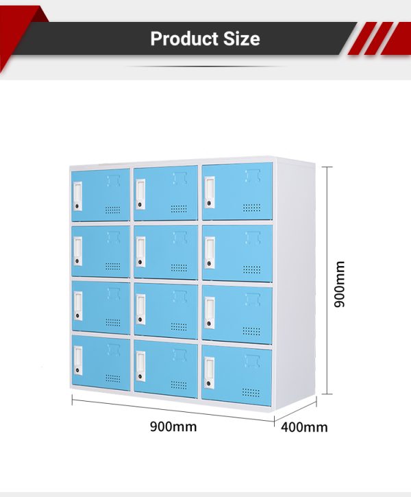 12 Door Steel Backpack Locker