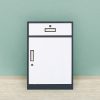 2 Steel Low Cabinet with Drawers & Doors-001