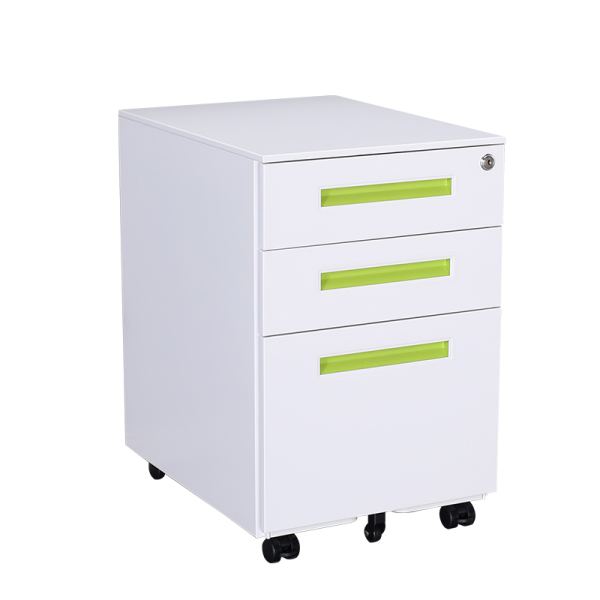 2 3-Drawer Mobile Pedestal With Lock