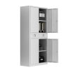Steel Office Filing Cabinet with Glass Doors-001