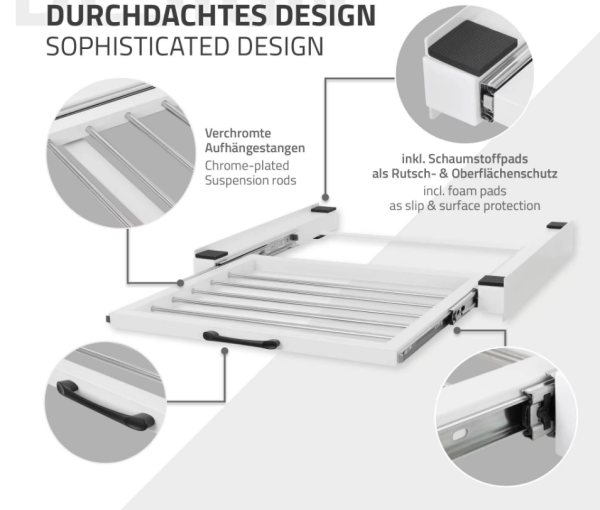 Washing Machine Base Frame with Towel Rack