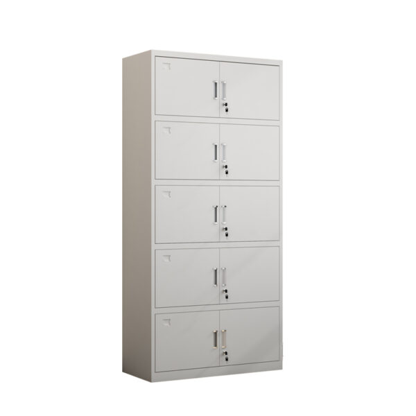 2-Door Grey Steel Office Filing Cabinet