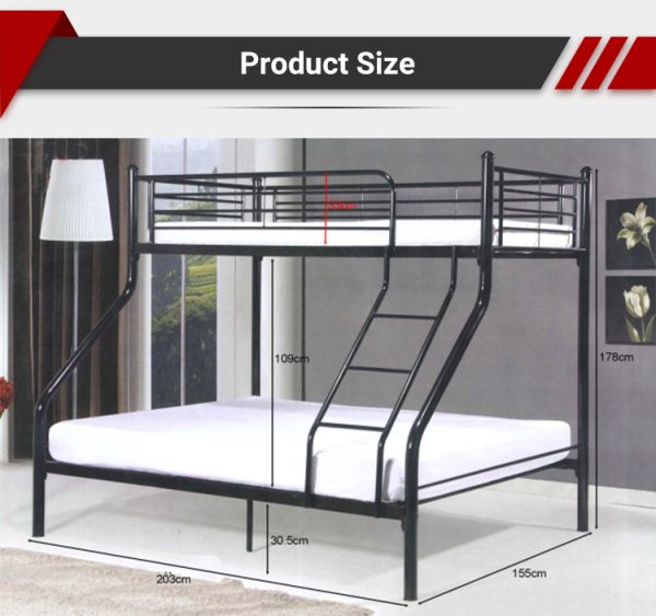 Steel Twin Over Full Bunk Bed