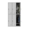 6-Door Steel Locker with Key-002