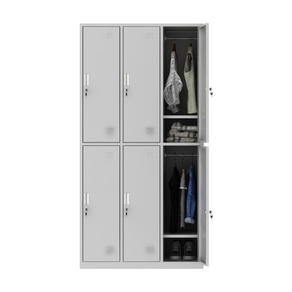 6-Door Steel Locker with Key-002