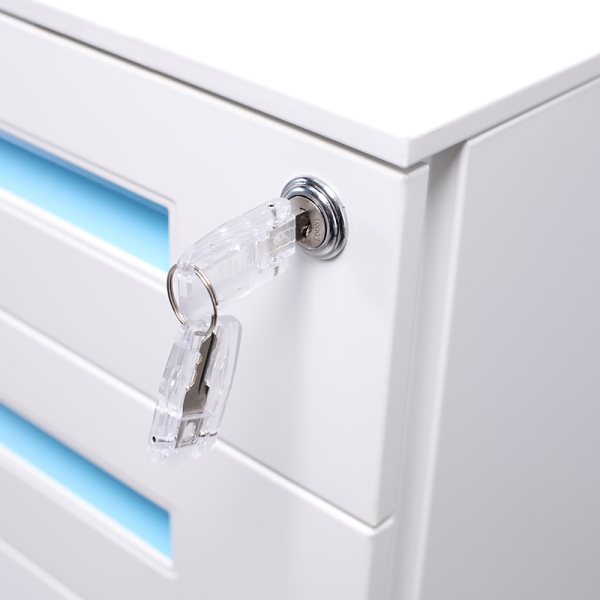 3 3-Drawer Mobile Pedestal With Lock