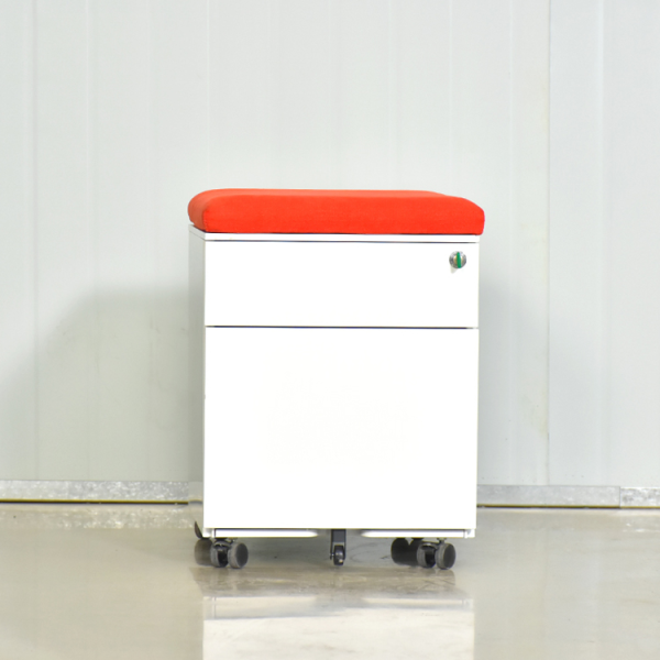 Mobile File Cabinet with Cushion Seat