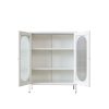 Glass Display Cabinet with Doors-001