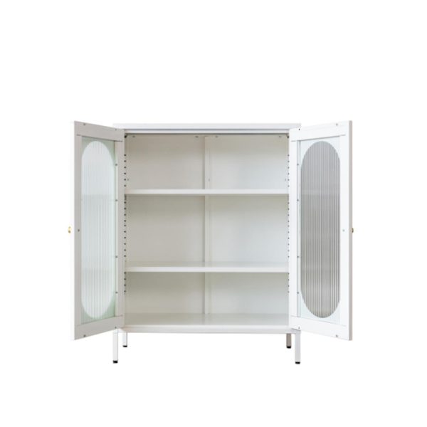 Glass Display Cabinet with Doors-001