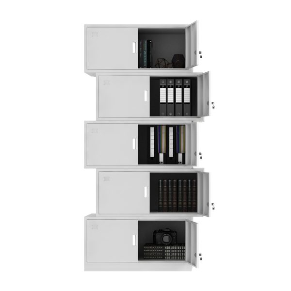 Steel Office Filing Cabinet with Glass Doors-001