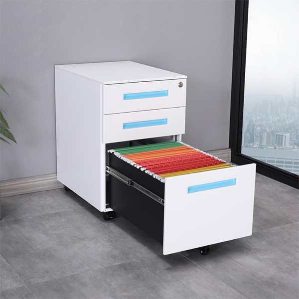 4 3-Drawer Mobile Pedestal With Lock