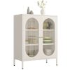 Glass Display Cabinet with Doors-001