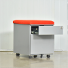 Mobile File Cabinet with Cushion Seat