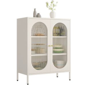 Glass Display Cabinet with Doors-001