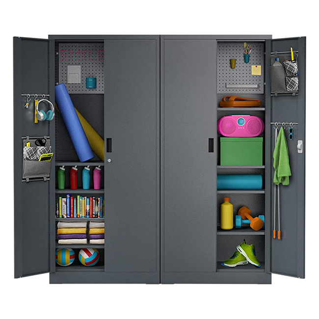 Steel Tool Cabinet with Pegboard-002