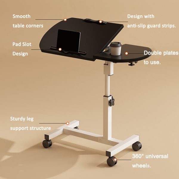 Adjustable Rolling Laptop Table-A01