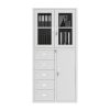 Steel Office Filing Cabinet with Glass Doors-001
