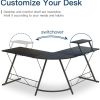 L Shape Corner Desk Gaming Table
