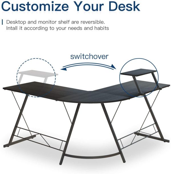 L Shape Corner Desk Gaming Table