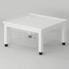 Laundry Machine Stand with Wire Basket-001