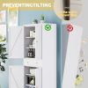 White Metal Kitchen Storage Cabinet
