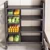 Steel Kitchen Rack with Baskets & Wheels