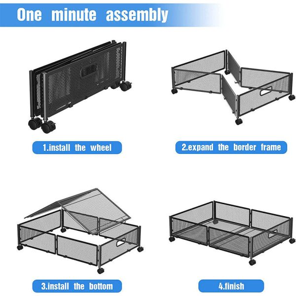 Under Bed Storage Organizer with Wheels