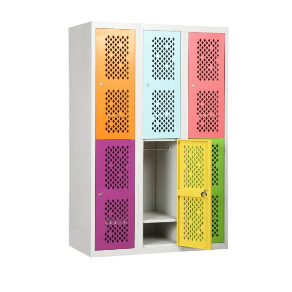 Metal Locker with Mesh Doors-001