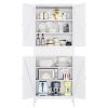 White Metal Kitchen Storage Cabinet
