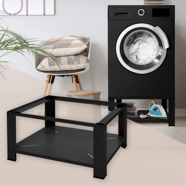 Washing Machine Stand with Storage Shelf