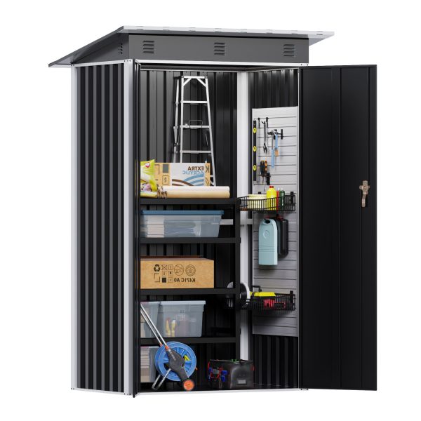 Outdoor Steel Garden Shed with Double Doors