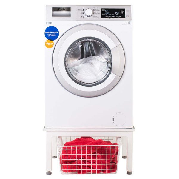 Laundry Machine Stand with Wire Basket-001