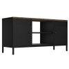 Steel TV Stand with Storage Cabinets-001