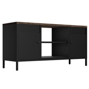 Steel TV Stand with Storage Cabinets-001