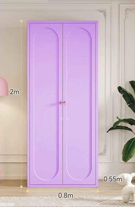 Modern Metal Wardrobe – Glass or Steel Doors