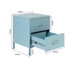 Metal Bedside Table with Drawers-001