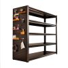 Metal Storage Shelf with Pegboard Side Panel-001