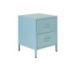 Metal Bedside Table with Drawers-001