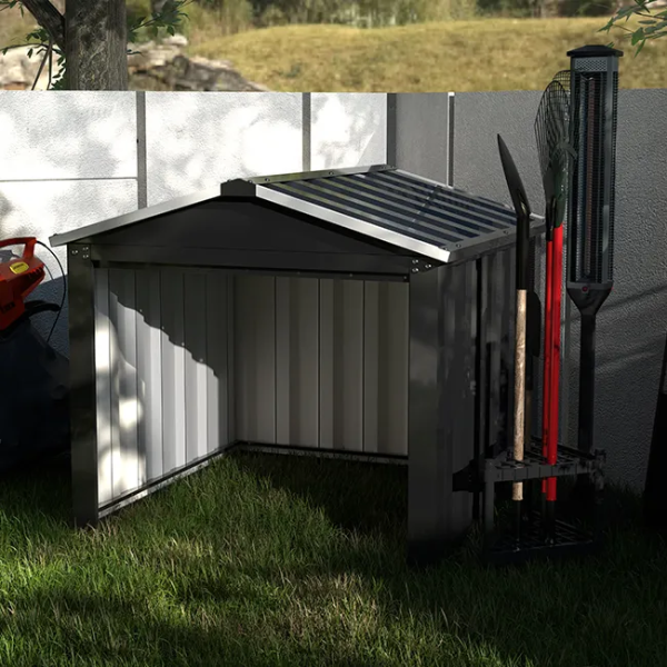 Corner Metal Storage Shed-004