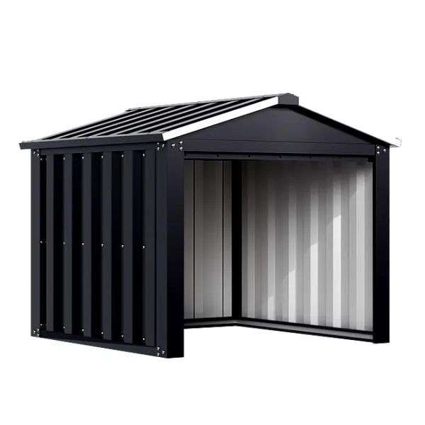Corner Metal Storage Shed-004