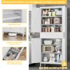 White Metal Kitchen Storage Cabinet