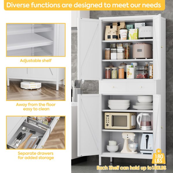 White Metal Kitchen Storage Cabinet