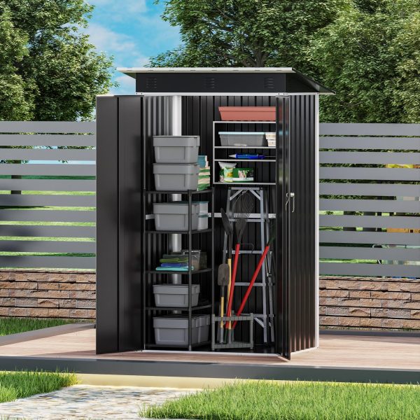 Outdoor Steel Garden Shed with Double Doors